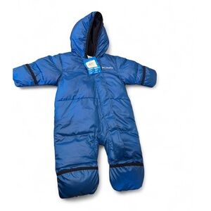 Columbia Baby Bunting Snowsuit NWT Blue Fleece Lined Hooded 3-6M